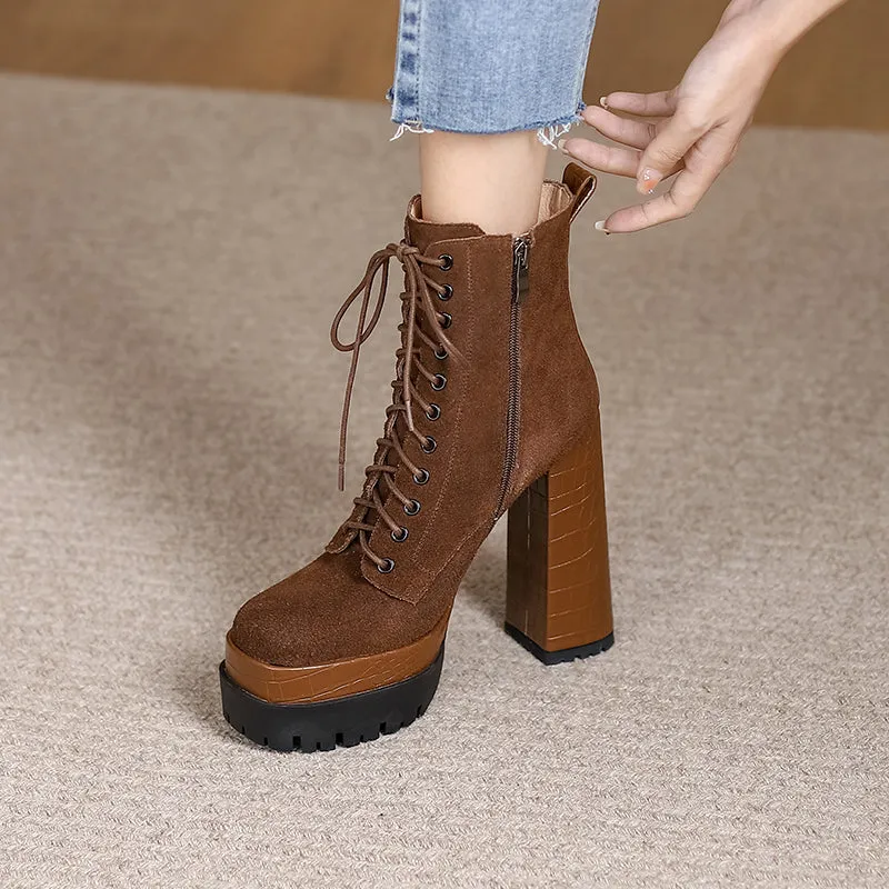 Brown High Heel Boots