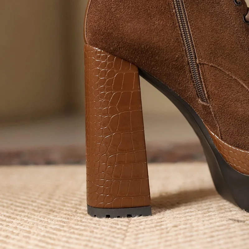 Brown High Heel Boots