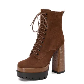 Brown High Heel Boots