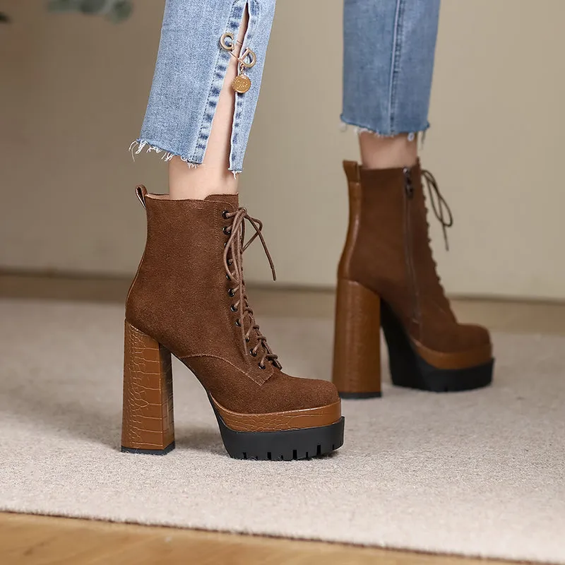 Brown High Heel Boots