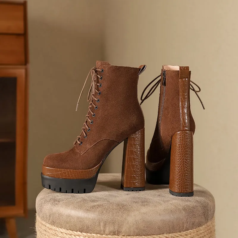 Brown High Heel Boots