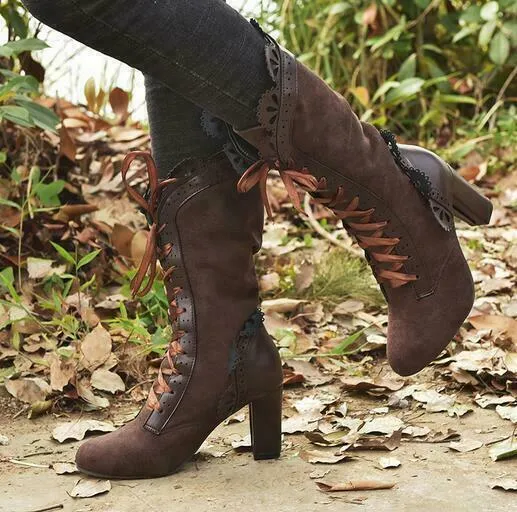 Casual Suede Cowboy Ankle Boots with Heel for Women | Perfect for Casual Days