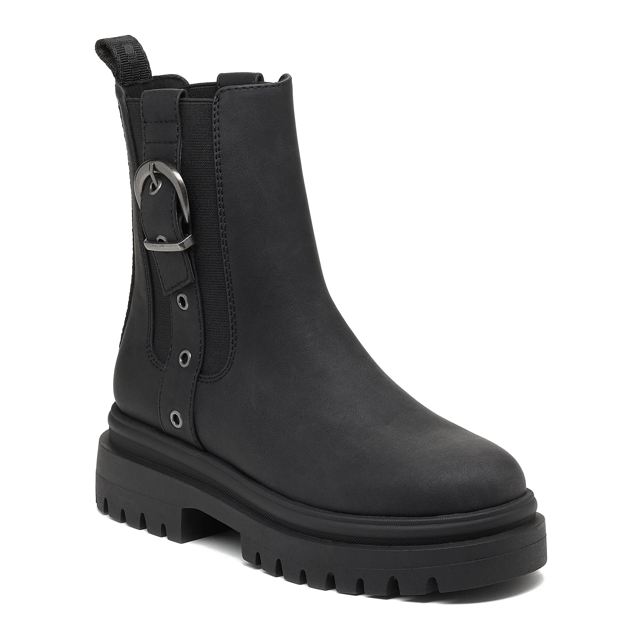 Dekko Black Buckled Ankle Boot