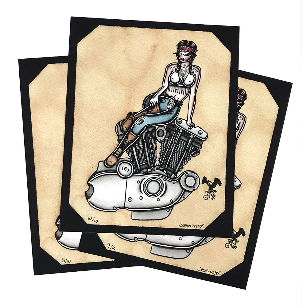 Ironhead Engine Pinup Print