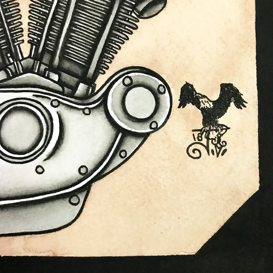 Ironhead Engine Pinup Print