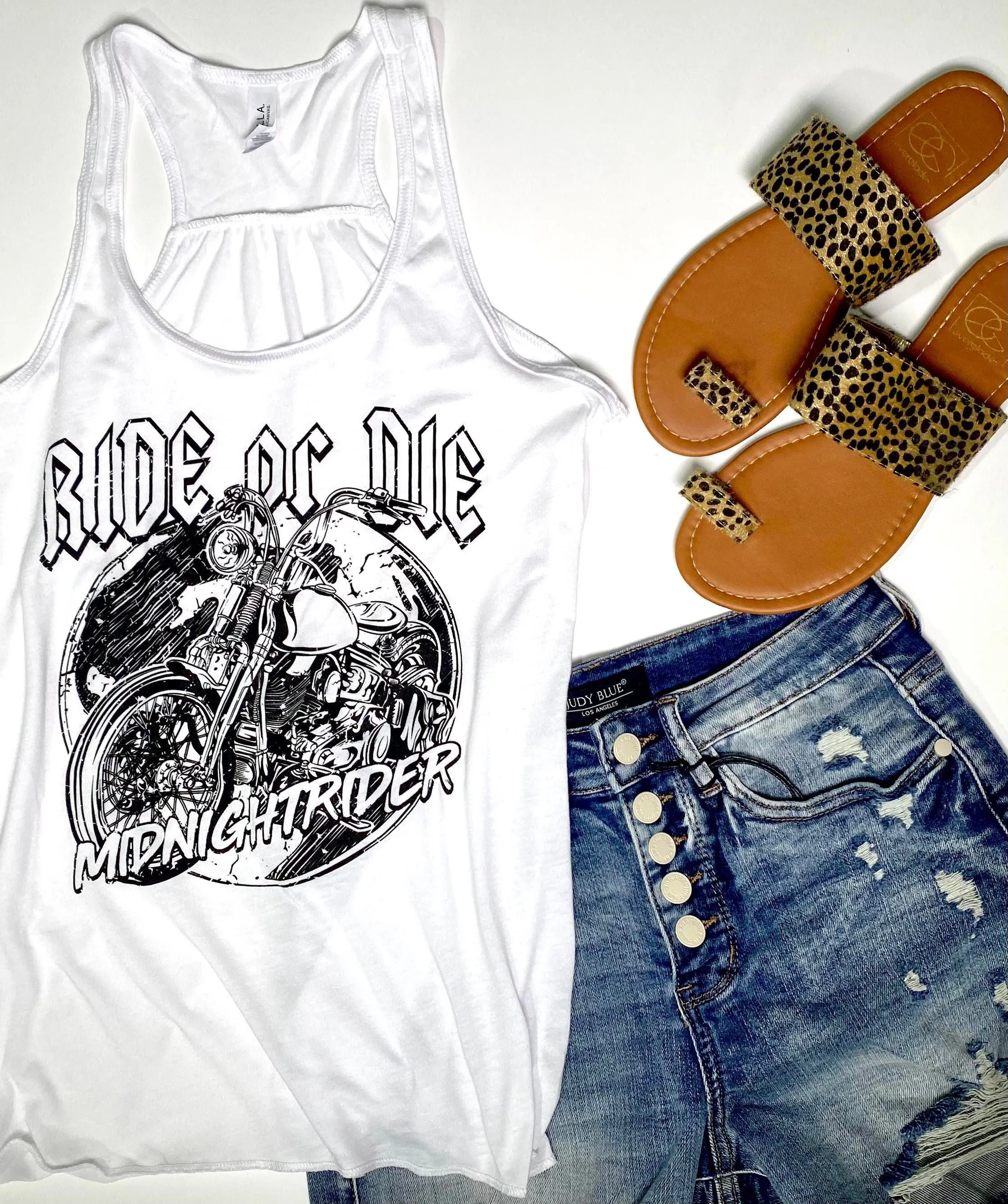 Midnight Rider Racerback Tank Top - Ride or Die**