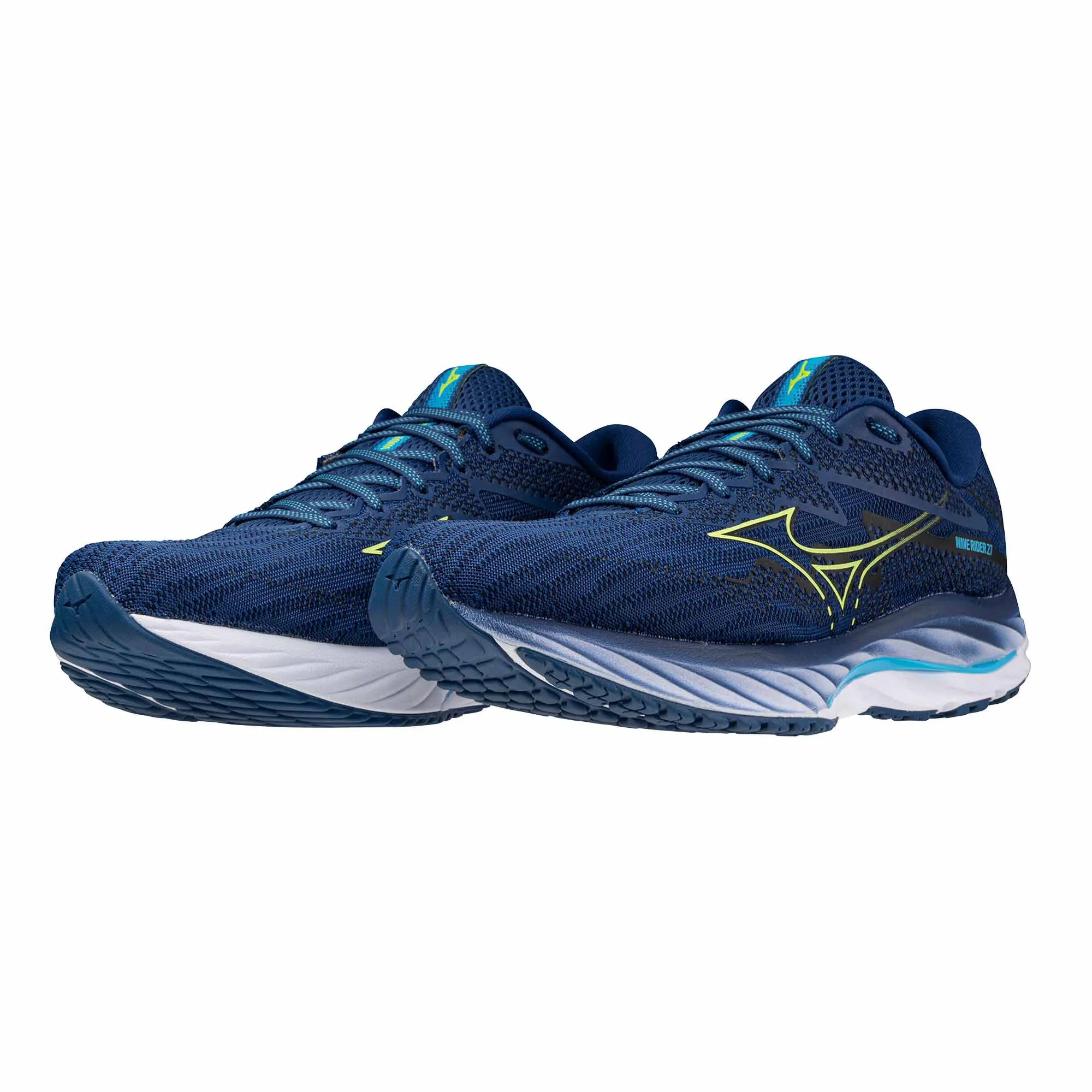 Mizuno | Men's Wave Rider 27 Running Shoes - Navy Peony