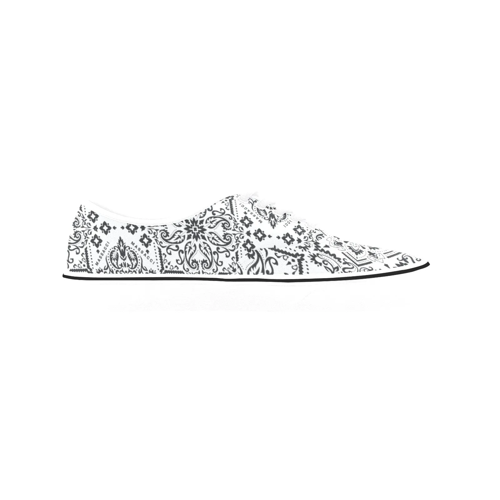 Mosaic BW, Men's Classic Canvas Low Top Sneakers