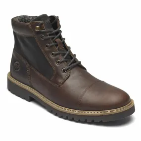 Rockport Men MARSHALL RUGGED CAP TOE SADDLE BROWN