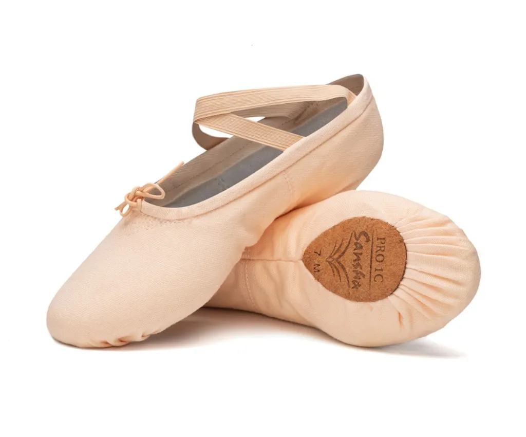 Sansha Pro 1C Split Sole Canvas Adult Ballet Shoes