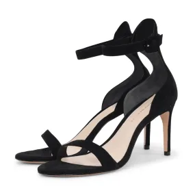 Sophia Webster Black Suede Nicole Mid Sandals 39